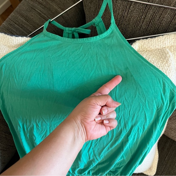 Sweaty Betty NWT Open Back Racer Jumpsuit Lime Gello Green  Size Small - Picture 7 of 8